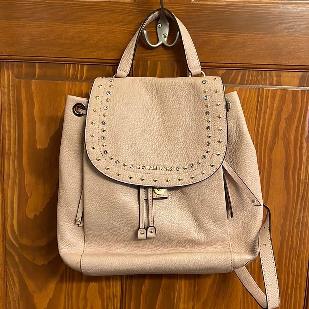 Michael Kors Riley Studded Large BackPack Pink